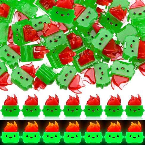 50 PCS MINI Resin Mumpster Sompurines Luminous Green Dumpster Desk Miniature Cute Funder Desk Excessories Gift Employe Gift for Tearch in Saudi Arabia