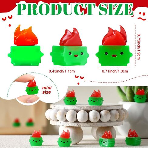 50 PCS MINI Resin Mumpster Sompurines Luminous Green Dumpster Desk Miniature Cute Funder Desk Excessories Gift Employe Gift for Tearch in Saudi Arabia