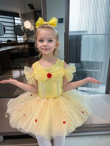 Princess Leotards for Girls Ballet Dance Tutu Skirted Toddlers Dance Cotton Tulle Skirts Dress in Saudi Arabia