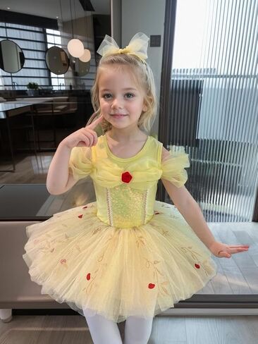 Princess Leotards for Girls Ballet Dance Tutu Skirted Toddlers Dance Cotton Tulle Skirts Dress in Saudi Arabia