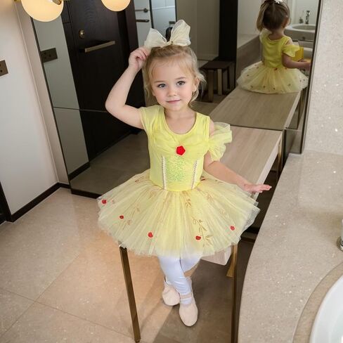 Princess Leotards for Girls Ballet Dance Tutu Skirted Toddlers Dance Cotton Tulle Skirts Dress in Saudi Arabia