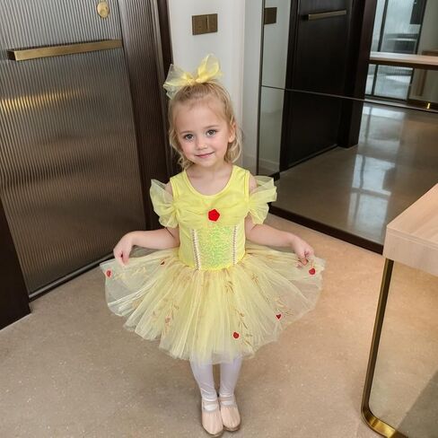 Princess Leotards for Girls Ballet Dance Tutu Skirted Toddlers Dance Cotton Tulle Skirts Dress in Saudi Arabia