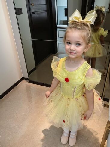 Princess Leotards for Girls Ballet Dance Tutu Skirted Toddlers Dance Cotton Tulle Skirts Dress in Saudi Arabia