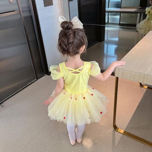 Princess Leotards for Girls Ballet Dance Tutu Skirted Toddlers Dance Cotton Tulle Skirts Dress in Saudi Arabia
