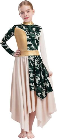 Girls Church Dance Dress Metallic Worship Lyrical Liturgical Praise in Saudi Arabia