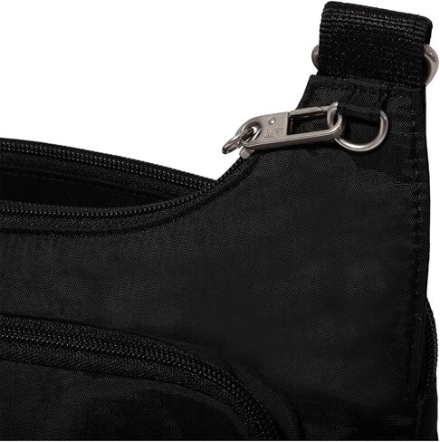 Baggallini Securtex مضاد للسرقة كروس كروسوديس للسفر 11 "W × 8.5" H ، RFID ، محفظة مدمجة ، قفل السوستة in Kuwait