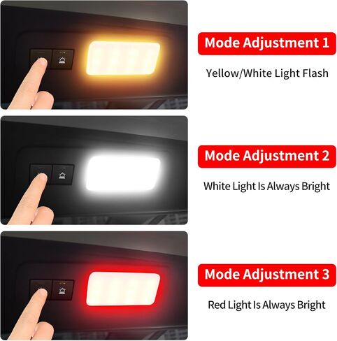 مصباح زخرفي الباب الخلفي لعام 2024-2025 Toyota Land Cruiser 250 1958 Prado Trunk LED LED إكسسوارات التعديل الداخلي للضوء الأصفر/الضوء الأبيض/الضوء الأحمر (ضوء التحذير) in Kuwait