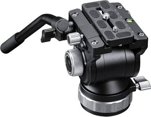 Leofoto BV-15 رأس فيديو سائل مع لوحة/Arca/لوحة QR متوافقة مع Inc + مقبض يد يسار/يمين in Saudi Arabia