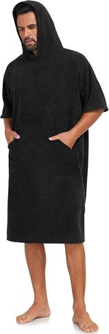 VintageClothing Surf Poncho Changing Robe with Hood, Men Women Thick Quick Dry Microfiber Wetsuit Changing Towel in Kuwait