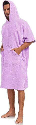 VINTAGECLOTHING SURF PONCHO ROBE مع غطاء محرك السيارة ، والرجال نساء سميكة سميكة الجافة الجافة بذلة الألياف in Kuwait