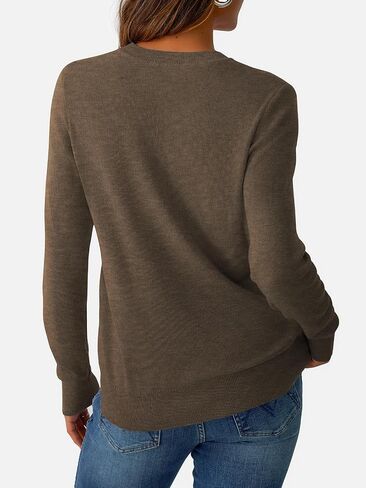 Women's V Neck Sweater Wool Blend خفيفة الوزن سحب الأكمام الطويلة قمم الأعمال التجارية غير الرسمية السقوط 2025 العصرية in Kuwait