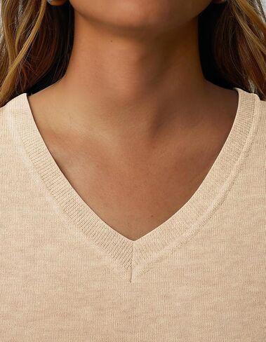 Women's V Neck Sweater Wool Blend خفيفة الوزن سحب الأكمام الطويلة قمم الأعمال التجارية غير الرسمية السقوط 2025 العصرية in Kuwait