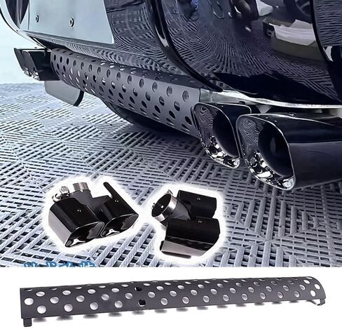 خان نظرة أنبوب الذيل نوبات الحلق لمدافع LR 110 130 90 2020 2021 2022 2023 2024 2025 مزدوج أنابيب العادم تعديل العادم الملحقات الزخرفية الفولاذ المقاوم للصدأ in Kuwait