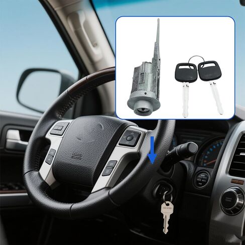 مفتاح اسطوانة قفل الإشعال مع استبدال مفتاحين لـ 89703-33070 69052-34040 ملائمة لكزس LX470 2003-2005 لـ Toyota 4Runner 2003-2009 لـ Sequoia 2001-2007 in Kuwait