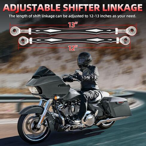 Amazicha Black Shift Linkage Gear Syfter Linkage متوافق مع Harley Touring Electra Street Glide 1980-Later in Kuwait