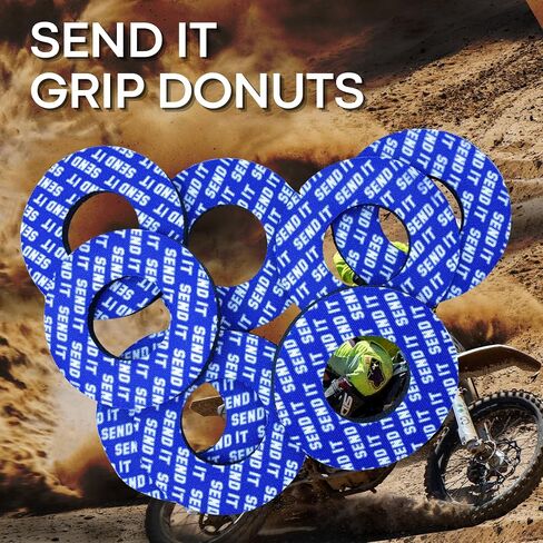 SEND IT Grip Donuts for Motorcycle, Dirt Bike, BMX, ATV - Soft Foam Pads to Prevent Blisters - Universal Fit, Easy Install, Multiple Colors - Durable, Comfortable, Anti-Vibration Handlebar Accessories in Saudi Arabia