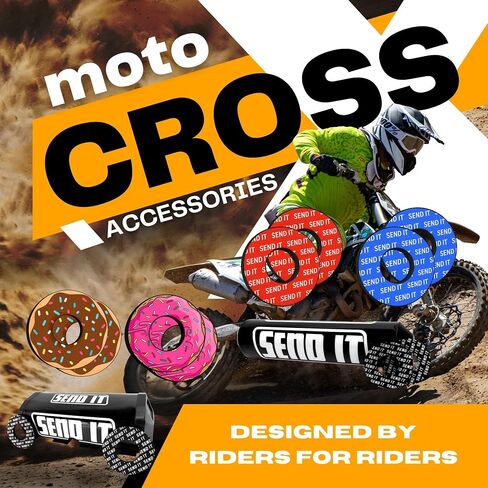 SEND IT Grip Donuts for Motorcycle, Dirt Bike, BMX, ATV - Soft Foam Pads to Prevent Blisters - Universal Fit, Easy Install, Multiple Colors - Durable, Comfortable, Anti-Vibration Handlebar Accessories in Saudi Arabia