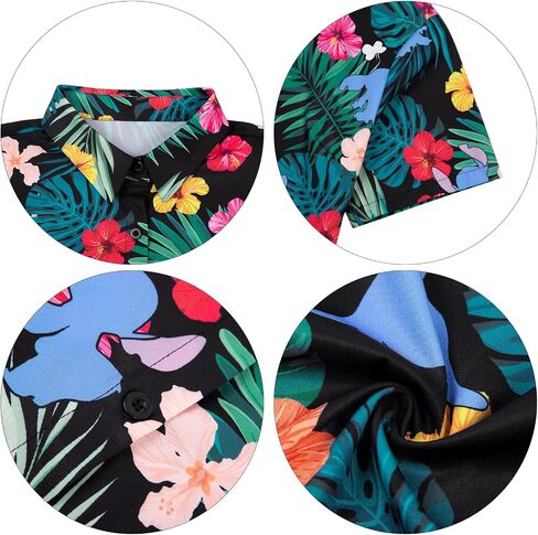Hawaiian Shirts for Women Ohana Means Family Shirt Hawaii Tropical Graphic Tees Summer Beach Button up Tops in Saudi Arabia