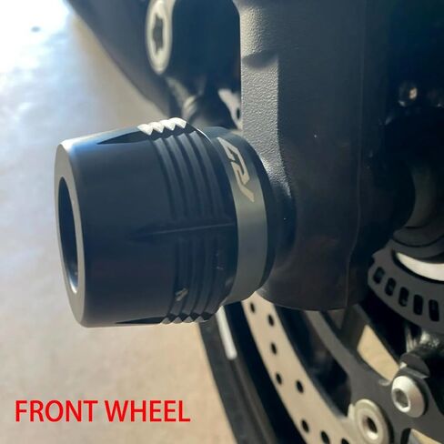 1PAIR متوافق مع YZF R7 2025 2024 2023 YZFR7 2022 2021 YZF-R7 دراجة نارية الأمامية الخلفية الإطار الشوكة الإطار المنزلق محور محور محور منصات تحطم محور (أسود) in Kuwait