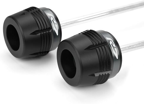 1PAIR متوافق مع YZF R7 2025 2024 2023 YZFR7 2022 2021 YZF-R7 دراجة نارية الأمامية الخلفية الإطار الشوكة الإطار المنزلق محور محور محور منصات تحطم محور (أسود) in Kuwait