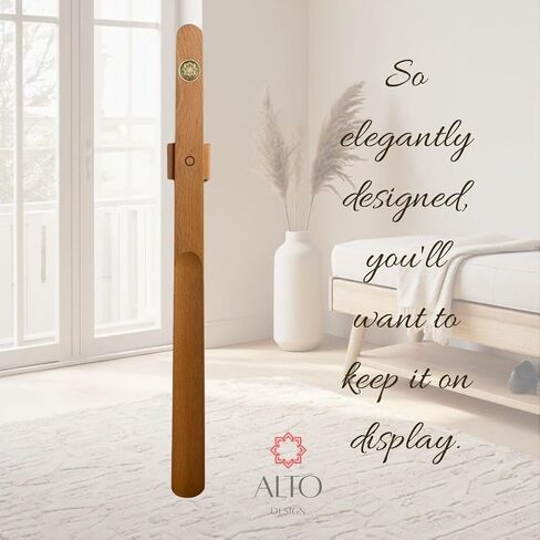 ALTO Premium Wooden Shoehorn 55cm (21.6in) | Wall Mounted | 3 Colors | BeechWood in Kuwait