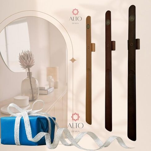ALTO Premium Wooden Shoehorn 55cm (21.6in) | Wall Mounted | 3 Colors | BeechWood in Kuwait