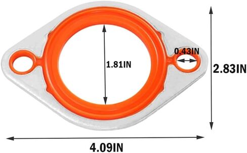1/8" Aluminum Carrier SiliconeThermostat Water Neck Housing Gasket Compatible with Chevy SBC BBC 265 283 305 327 350 383 396 400 427 454 472 500 in Saudi Arabia