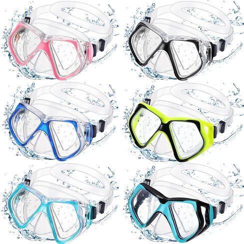 6 Pieces Swimming Goggles with Nose Cover Adult Pool Goggles Swimming Diving Nose Goggles Swim Goggle in Saudi Arabia