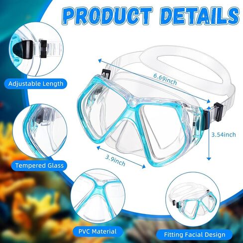6 Pieces Swimming Goggles with Nose Cover Adult Pool Goggles Swimming Diving Nose Goggles Swim Goggle in Saudi Arabia