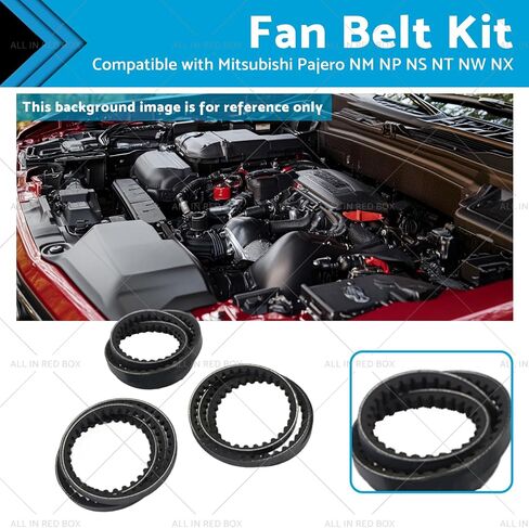 Fan Belt Kit Compatible With Mitsubishi Pajero NM NP NS NT NW NX Replace Reference Number Fits 13A0915 11A0965 in Saudi Arabia