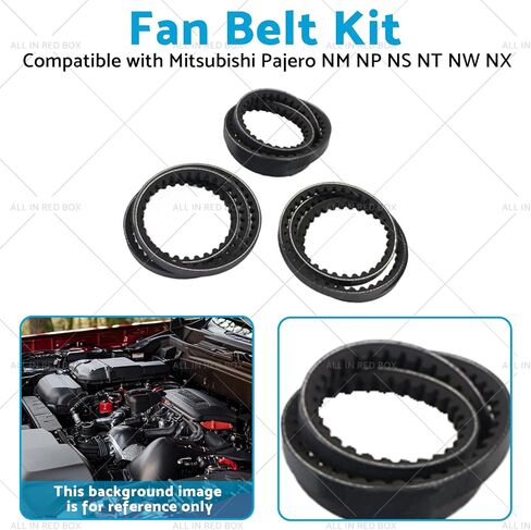 Fan Belt Kit Compatible With Mitsubishi Pajero NM NP NS NT NW NX Replace Reference Number Fits 13A0915 11A0965 in Saudi Arabia