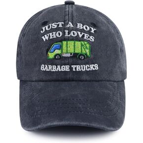 Garbage Trucks Hats for Boy, Adjustable Embroidered Cotton Toddler Baseball Cap in Kuwait