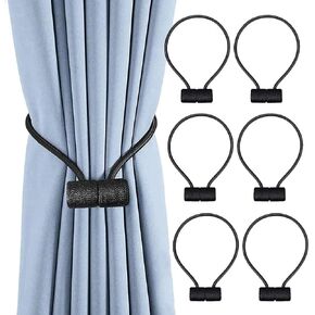 2pcs Magnetic Curtain Tiebacks,Strong Magnetic Window Curtain Tiebacks Clips Decorative Rope Holdbacks Drapery Curtain Tie Backs Weave Holder for Window Draperies Hold Curtains Drape Ties Backs in Saudi Arabia