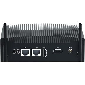 جهاز كمبيوتر صغير صناعي بدون مروحة من BASAORO i5، كمبيوتر صغير Win 11 Pro، 16 جيجا رام 256 جيجا SSD Core i5 8260U كمبيوتر صناعي مع RS232، RJ45 LAN، 2 شاشة HD، USB 3.0، واي فاي ثنائي النطاق، BT، كمبيوتر بدون مروحة in Kuwait