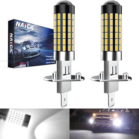 900Lm Xenon White 894 881 886 889 896 898 LED Bulbs With Lens Projector For Fog Light DRL Automotive Driving Lamp Daytime Running Light 3014SMD 78-EX Chipsets, 6500K,12-24V 4W in Saudi Arabia