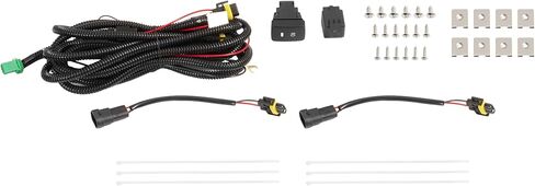 زوج Hecasa LED LED LED Assembly+Halogen Trucf Signal Light متوافق مع 2015-2017 Ford Mustang Front Prabe Fog Lamp Cover Bracket Bracket W/Harness Switch Switch Kit Clear Lh & Rh in Saudi Arabia