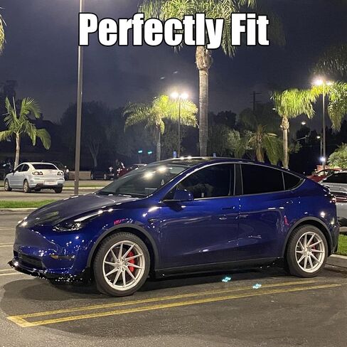 Side Skirt for Tesla Model Y 2020-2024 4PCS ABS Plastic Side Extension Splitter Rocker Panel (Glossy Black) in Saudi Arabia