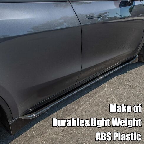 Side Skirt for Tesla Model Y 2020-2024 4PCS ABS Plastic Side Extension Splitter Rocker Panel (Glossy Black) in Saudi Arabia