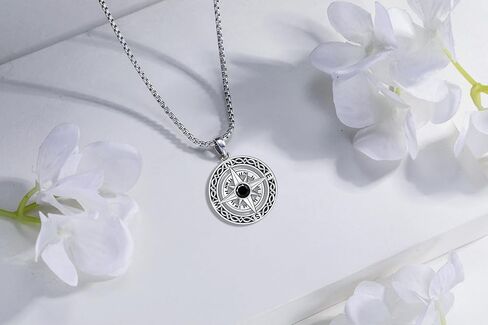 Compass Necklace for Women Men 925 Sterling Sliver Compass Pendant Jewelry Graduation Gifts Suit for Girls Travel Necklace in Kuwait