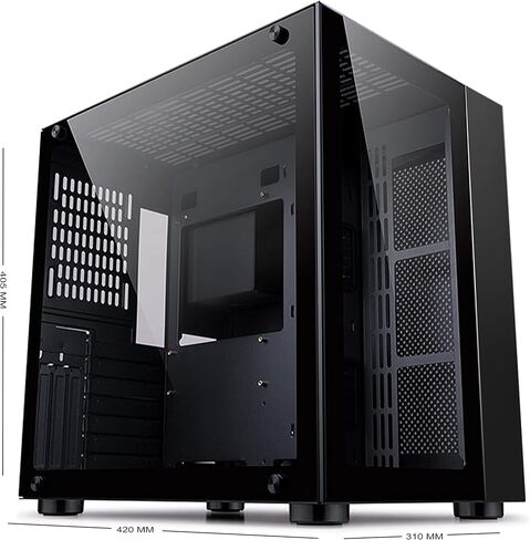 ATX PC CASE,Mid Tower Computer Case with Full View Dual Tempered Glass, Gaming PC Case（Fans are not Included） (590-white) in Saudi Arabia