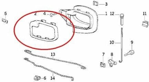 Car Interior Door Handle Cover for BMW Z3 Series 1996 1997 1998 1999 2000 2001 2002 E36 3 Series 1992 1993 1994 95 96 97 98 1999(Left) in Kuwait