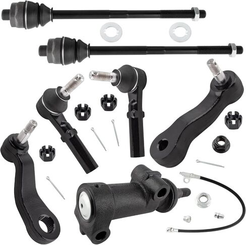K6535 K6654 K6723 ES3609 ES3488 Front Idler Arm Bracket Pivot 3 Groove Pitman Arm Inner & Outer Tie Rods for Chevrolet GMC Silverado Sierra 1500 2500 3500 Suburban Yukon XL H2 ، Pack of 7 in Saudi Arabia