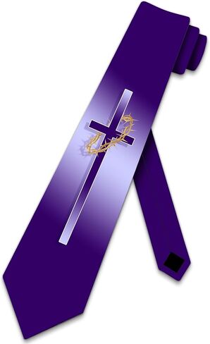 Three Rooker Lent Ties Mens Religious Necktie Christian Tie for Men Cross Necktie Faith Ties in Saudi Arabia