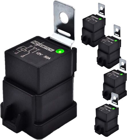 HD Switch 4 Pack Relaring 12V Relay يحل محل John Deere AM123716 Hella - مع شحم عازل ، 50 Amp & LED ترقية in Kuwait