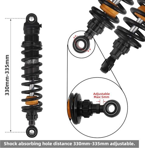 TCMT Remote Reservoir Rear Suspension Shocks Fit For Harley Touring Road Glide Road King Street Glide 2014-2024 in Saudi Arabia