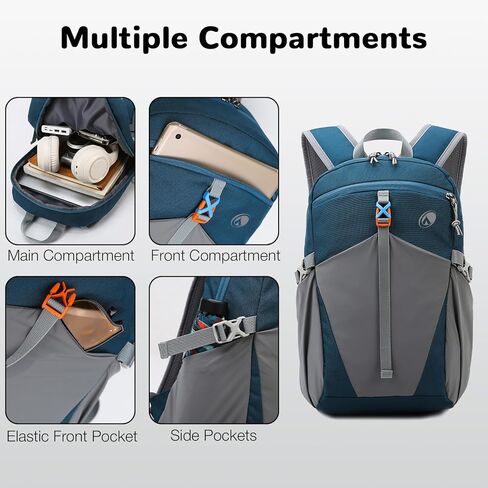 حقيبة نهارية خفيفة الوزن سعة 12 لترًا للمشي لمسافات طويلة، حقيبة صغيرة للمشي لمسافات طويلة، حقيبة نهارية مقاومة للماء، حقيبة ظهر صغيرة للمشي لمسافات طويلة، حقيبة نهارية خارجية للرجال والنساء in Kuwait