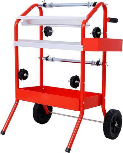 Versatile Mobile 18" Multi-Roll Masking Paper Machine with Storage Trays for Home and Professional Use, Red in Saudi Arabia