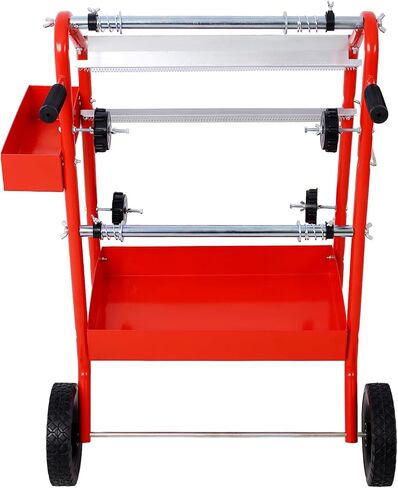 Versatile Mobile 18" Multi-Roll Masking Paper Machine with Storage Trays for Home and Professional Use, Red in Saudi Arabia