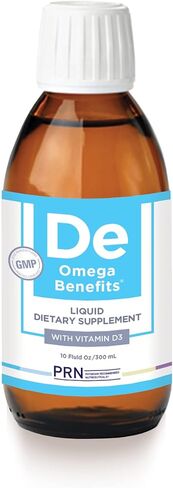 PRN DE Omega Benefits Liquid - Advanced Support for Eye Dryness - 2240mg of EPA & DHA Supplement in Re-esterfied Triglyceride Form or RTG - Promote Healthy Eyes with Omega-3 Fish Oil - 60 Day Supply in Kuwait