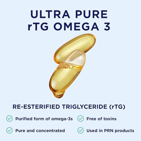 PRN DE Omega Benefits Liquid - Advanced Support for Eye Dryness - 2240mg of EPA & DHA Supplement in Re-esterfied Triglyceride Form or RTG - Promote Healthy Eyes with Omega-3 Fish Oil - 60 Day Supply in Kuwait